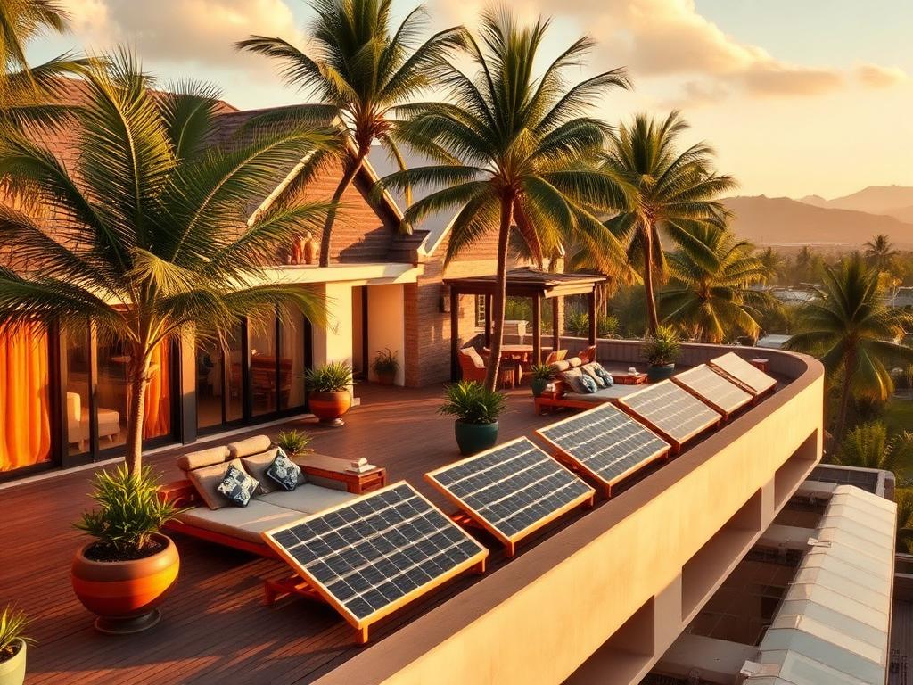 Boutique hotel — rooftop solar